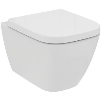 Set vas wc suspendat compact Ideal Standard I.Life S Rimless+ cu capac soft close,alb